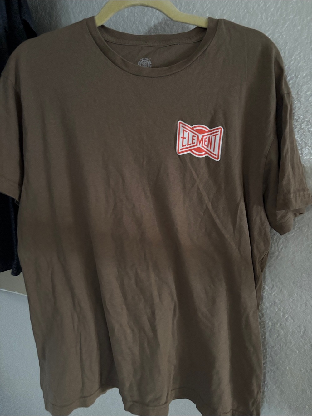 Element Olive Brown Short Sleeve Tee with Red Logo